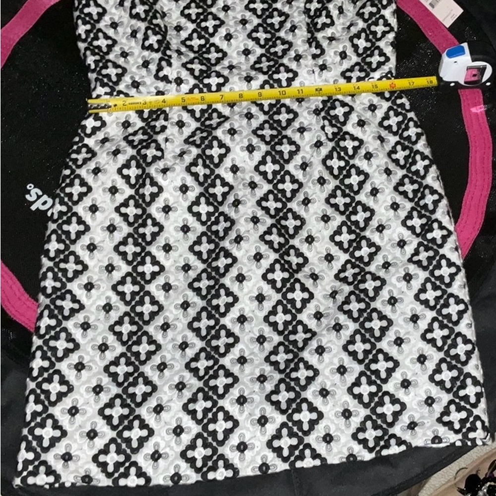 Katherine Kelly Sasha Dress NWT Black White Floral Sheath Cocktail Dress 10 - Picture 12 of 14